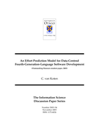 An effort prediction model for data-centred fourth-generation-language software development