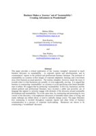 Business makes a ‘journey’ out of ‘sustainability’: creating adventures in Wonderland?