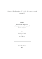 Dissecting DONSON and its role in Meier-Gorlin syndrome and microcephaly