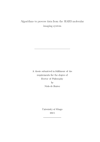 Algorithms to process data from the MARS molecular imaging system