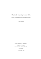 Physically exploring volume data using hand-held mobile hardware