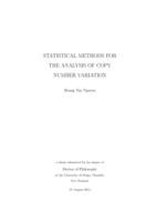 Statistical Methods for the Analysis of Copy Number Variation