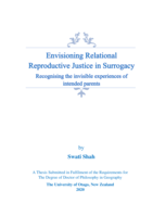 Envisioning relational reproductive justice in surrogacy: Recognising the invisible experiences of intended parents