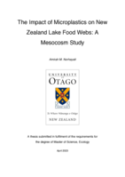 The Impact of Microplastics on New Zealand Lake Food Webs: A Mesocosm Study