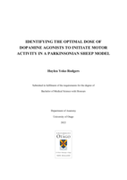 Identifying the optimal dose of dopamine agonists to initiate motor activity in a parkinsonian sheep model