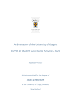 An Evaluation of the University of Otago’s COVID-19 Student Surveillance Activities, 2020