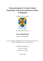 Characterisation of Arcuate Nucleus Projections to the Paraventricular Nucleus of Thalamus