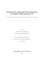 Methods for Material Discrimination in MARS Multi-Energy CT