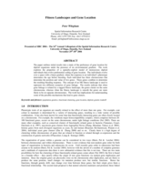 Fitness landscapes and gene location