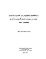 Biogeochemical cycling of trace metals in shelf regions: The importance of cross-shelf exchange