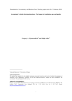 Accountants’ whistle-blowing intentions: The impact of retaliation, age, and gender