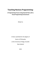 Teaching Novices Programming: A Programming Process Using Goals & Plans with a Visual Programming Environment