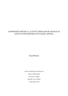 Supporting physical activity behaviour change in adults with obstructive sleep apnoea