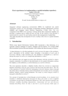 First experiences in implementing a spatial metadata repository