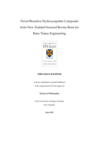 Novel Bioactive Hydroxyapatite Composite from New Zealand Sourced Bovine Bone for Bone Tissue Engineering