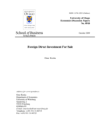 Foreign Direct Investment For Sale