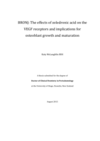 BRONJ: The effects of zoledronic acid on the VEGF receptors and implications for osteoblast growth and maturation