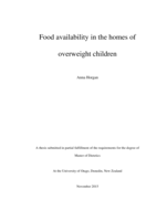 Food availability in the homes of overweight children