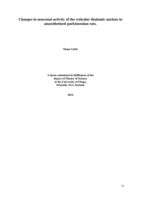 Changes in neuronal activity of the reticular thalamic nucleus in anaesthetized parkinsonian rats.