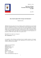 Does social capital affect foreign aid allocations?