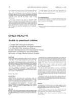 Scalds to preschool children