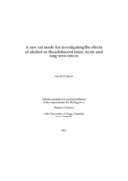 A new rat model for investigating the effects of alcohol on the adolescent brain: Acute and long-term effects