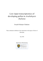Low-input transcriptomics of developing pollen in Arabidopsis thaliana
