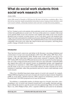 What do Social Work Students Think Social Work Research Is