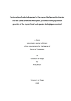 Systematics of selected species in the mycorrhizal genus Cortinarius and the utility of whole chloroplast genomes in the population genetics of the mycorrhizal host species Nothofagus menziesii