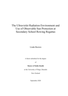 The Ultraviolet Radiation Environment and Use of Observable Sun Protection at Secondary School Rowing Regattas