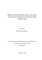 Medicines, society and the health system: a case study of access to and use of medicines in the Annapurna region of Western Nepal