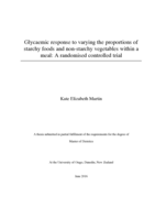 Glycaemic response to varying the proportions of starchy foods and non-starchy vegetables within a meal: A randomised controlled trial