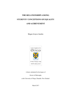 The relationships among students' conceptions of equality and achievement