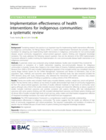 Implementation effectiveness of health interventions for indigenous communities: a systematic review