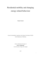 Residential mobility and changing energy related behaviour