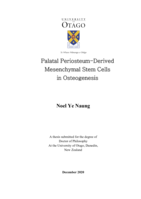 Palatal periosteum-derived Mesenchymal stem cells in osteogenesis