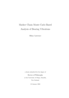 Markov Chain Monte Carlo Based Analysis of Bearing Vibrations