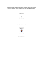 Feature Selection and Adaptive Connectionist Classification Models and a System for Biological Time Series Analysis on the case study data of Heart Rate Variability