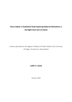 Velcro babies: A Qualitative Study Exploring Maternal Motivations in the Night-time Care of Infants