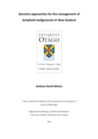 Genomic approaches for the management of lymphoid malignancies in New Zealand
