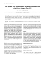 The growth and development of twins compared with singletons at ages nine and eleven