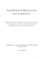 New Business Models for Legal Services