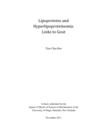 Lipoproteins and Hyperlipoproteinemia: Links to Gout