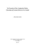 The Promotion of Place: Immigration Policies, Citizenship and Economic Reform in New Zealand