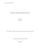 Driving to the Conditions: Driver Behaviour in Youths