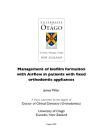 Management of biofilm formation with Airflow in patients with fixed orthodontic appliances