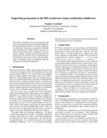 Supporting group plans in the BDI architecture using coordination middleware