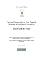 Framing Conservation in New Zealand: Between Scientists and Journalists