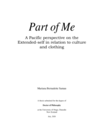 Part of Me: A Pacific perspective on the Extended-self in relation to culture and clothing