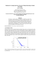 Methods for creating scale-free networks without resorting to global knowledge